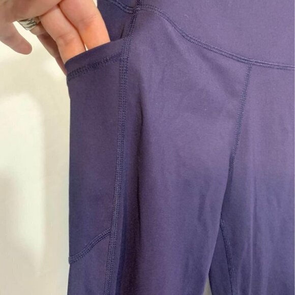 Zyia active tights. Navy blue. Pockets. High waisted. Thick waist band. Size 4. - Picture 2 of 9